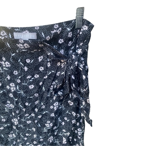 Chelsea28 Asymmetrical Black White Floral Print Skirt I Size: XL - Picture 3 of 5